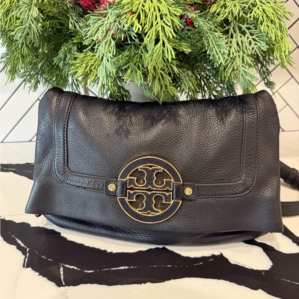 Beautiful Tory Burch Amanda Fold-Over Messenger Bag in large size